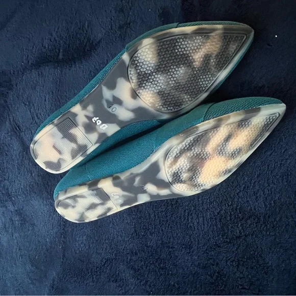 Rothy's Teal Women's Point Flats - Picture 2 of 5